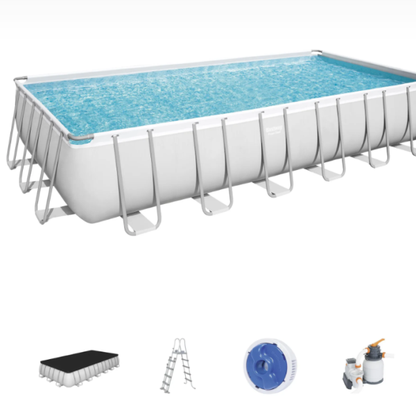 KIT Piscine Hors Sol  Power Steel BESTWAY - Rectangle - 732x366x132cm