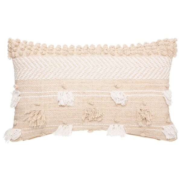 Coussin beige ethnique 30×50