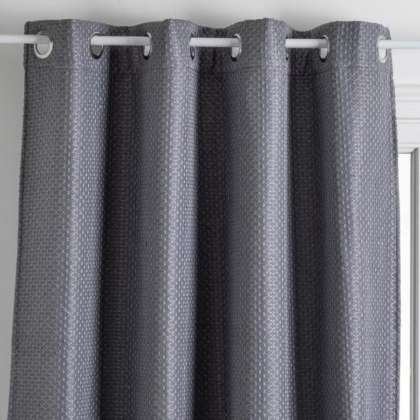 Rideau occultant motif gris 140×260 (vendu par 1)