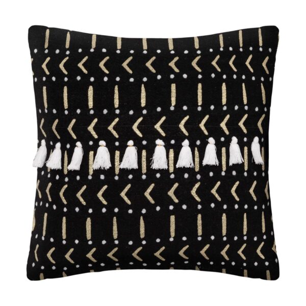 Coussin ethnique noir 40×40