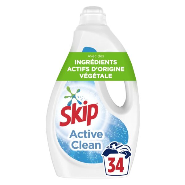 1.7L Lessive Liquide active clean Skip 34 lavages