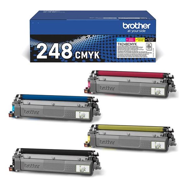 Brother TN248VAL Multipack – pack de 4 – noir, jaune, cyan, magenta – original – cartouche de toner