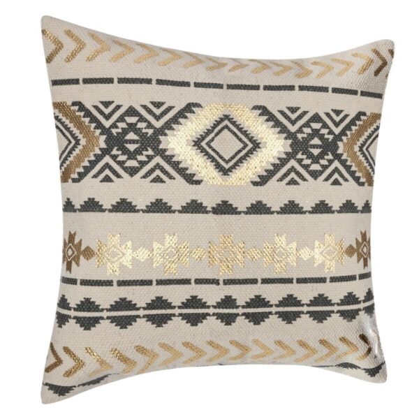 Coussin ethnique doré 40×40