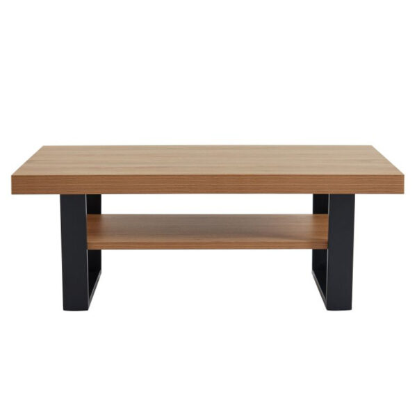 Table basse en bois et métal L120 x P60 x H45 cm