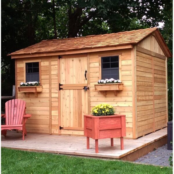 Abri de jardin en bois de cèdre Cabana 365cm x 243cm