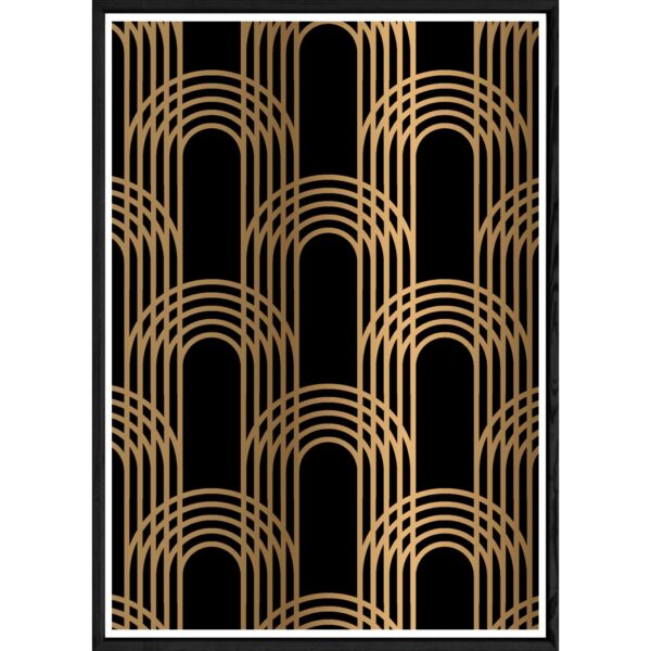 Tableau Art déco avec cadre noir – Taille 32×42