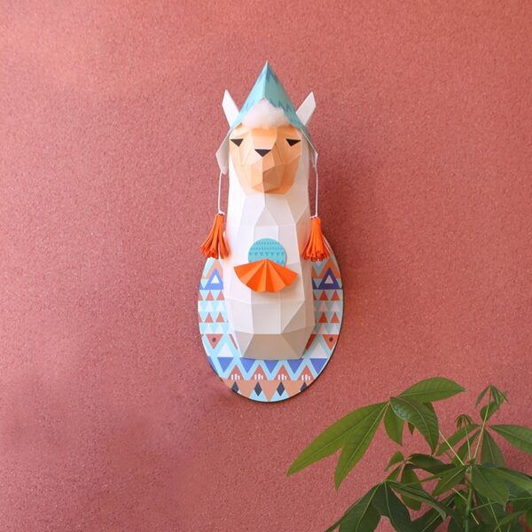 Lama en papier 3D
