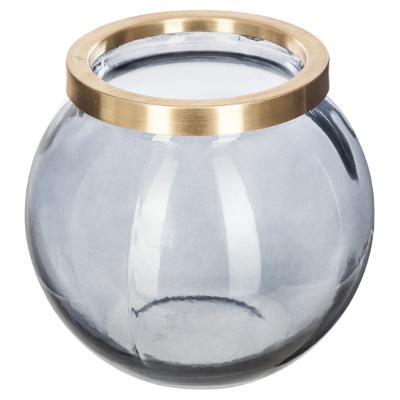 Vase en verre gris H14
