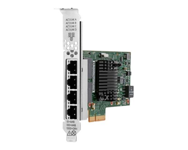 HPE I350-T4 – adaptateur réseau – PCIe 2.0 x4 – Gigabit Ethernet x 4