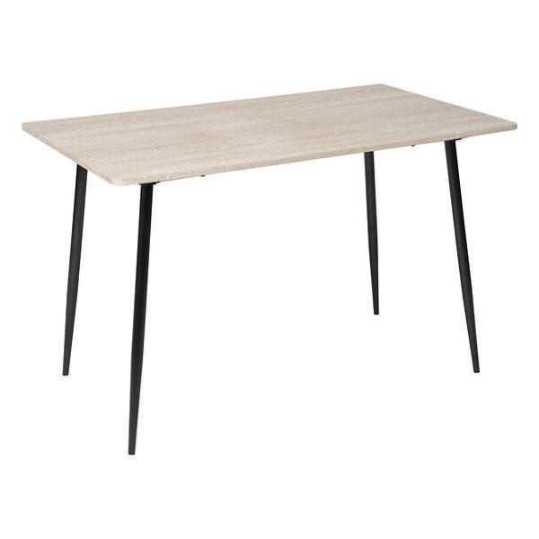 Table à manger rectangle en bois pied métal 120×70