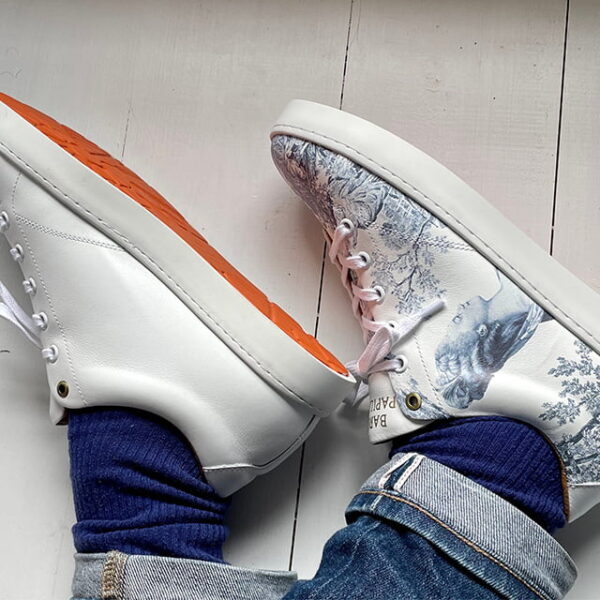 Sneaker Baron Papillon Basse Marie-Antoinette bleue