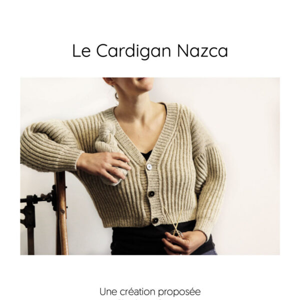 Modèle tricot cardigan – Nazca
