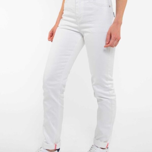 Jeans droit 201h blanc des vosges taille haute