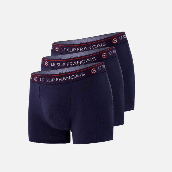 Pack Trio Boxer Redoutable Marine bleu