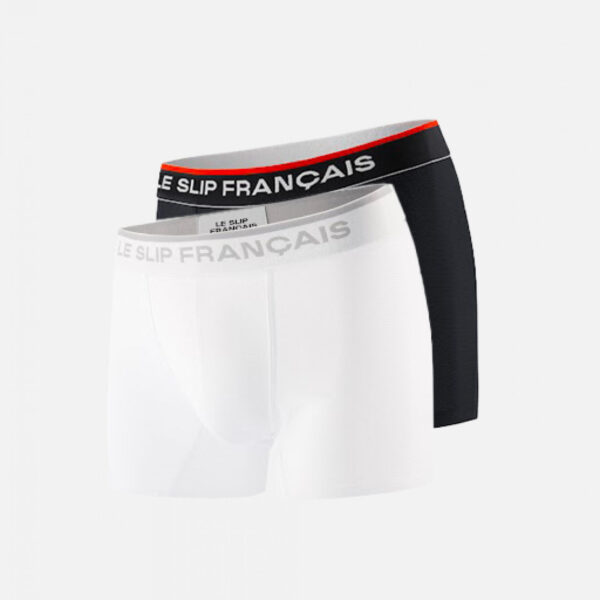 Pack Duo Boxer Guillaume Noir Blanc noir
