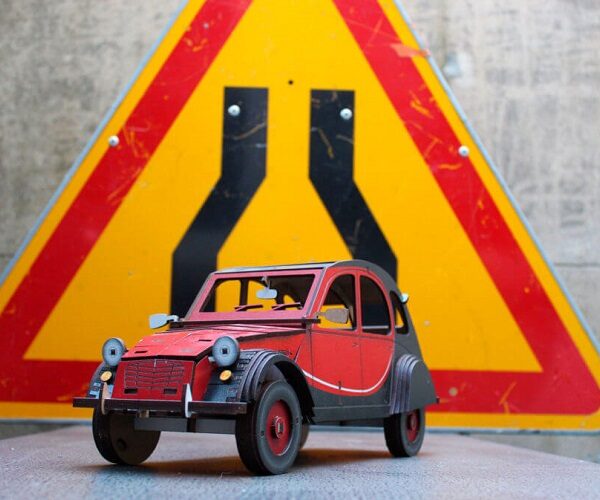 Trophée en bois Voiture 2CV