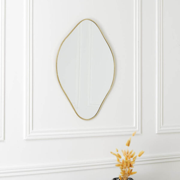 Miroir murale en métal losange H60