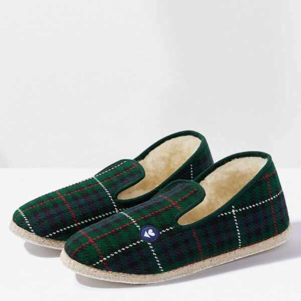 Charentaises Tartan Vert vert