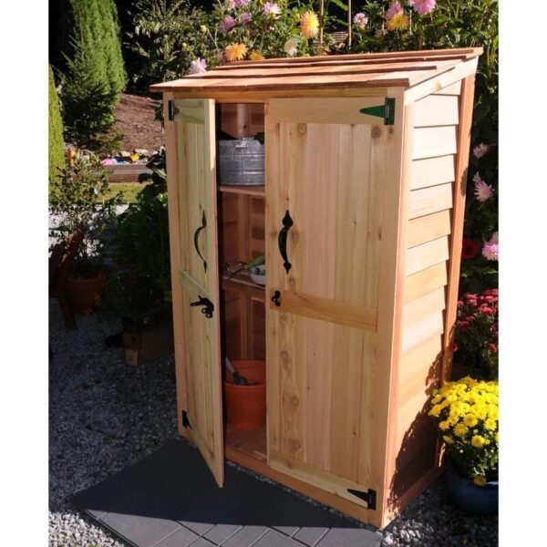 Abri de jardin en en bois de cèdre de style chalet de jardin 121cm x 60cm