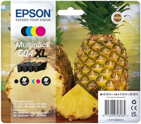 Epson 604 Multipack – pack de 4 – XL – noir, jaune, cyan, magenta – original – cartouche d’encre