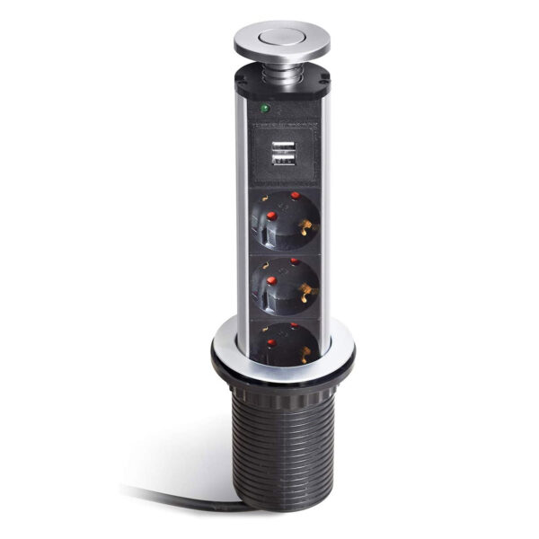 Tour cuisine 3 prises et 2 USB