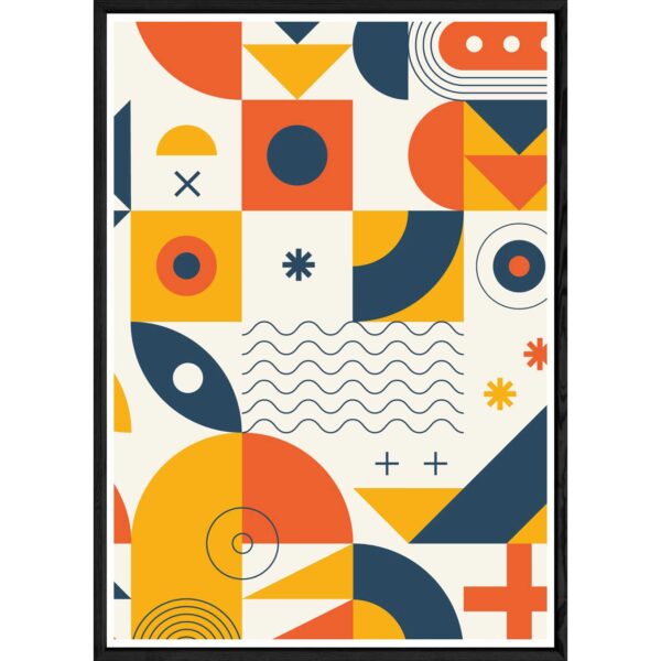 Tableau Art déco avec cadre noir – Taille 32×42