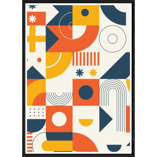 Tableau Art déco avec cadre noir – Taille 32×42