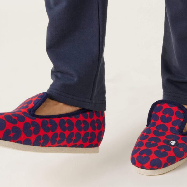 Pantoufles Love bleu