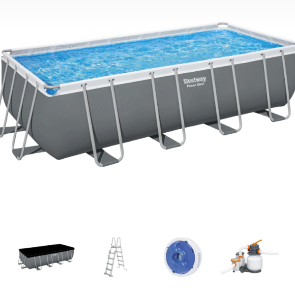KIT Piscine Rectangle Power Steel BESTWAY - 549 x 274 x 132 cm