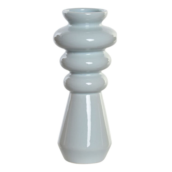 Vase en porcelaine art déco bleu pâle L20