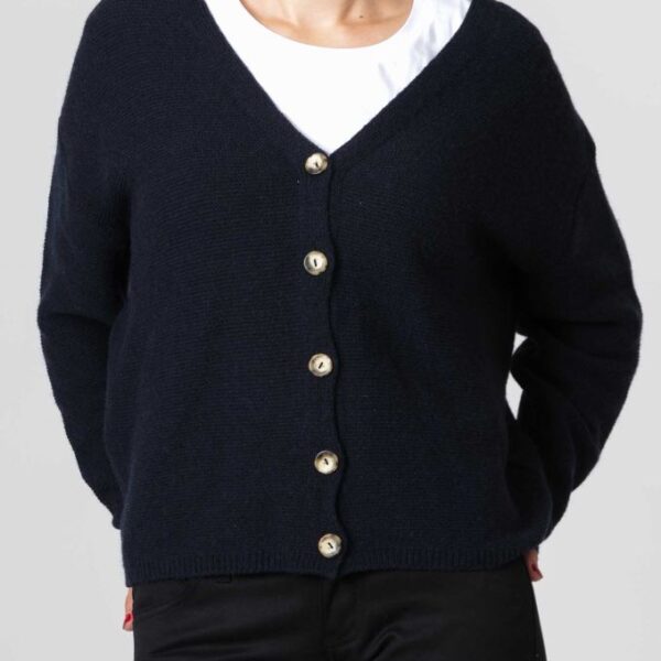 CARDIGAN 618 VOLONTAIRE laine recyclee bleu Femme