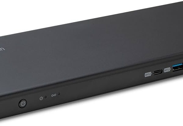Kensington SD4750P USB-C & USB 3.0 Dual 4K Docking Station w/ 135W adapter – DP & HDMI – Win/Mac – station d’accueil – USB-C / USB 3.0 – 2 x HDMI, 2 x DP – GigE – Conformité TAA