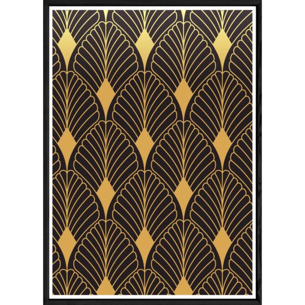 Tableau Art déco avec cadre noir – Taille 23×32