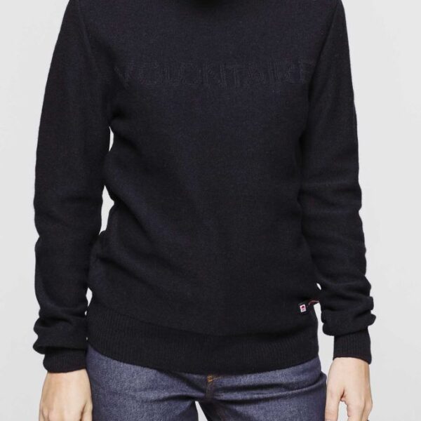 PULL AJUSTE 670 VOLONTAIRE laine recyclee bleu Femme