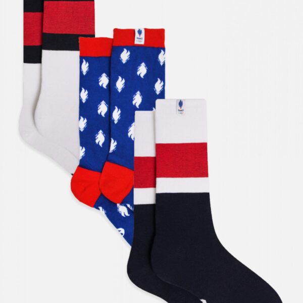 Pack Trio Chaussettes Lucas Équipe de France Blanc Coq blanc