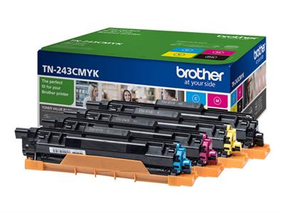Brother TN243CMYK Value Pack – pack de 4 – noir, jaune, cyan, magenta – original – cartouche de toner