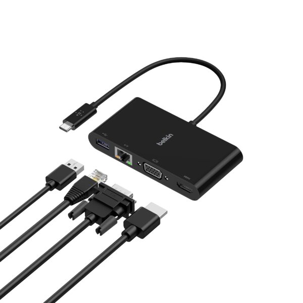Belkin adaptateur multiport – USB-C – VGA, HDMI – GigE
