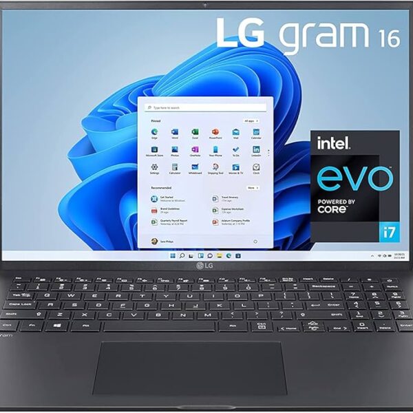 LG gram 16Z90P-G.AP78F – 16″ – Core i7 1165G7 – Evo – 16 Go RAM – 1 To SSD – AZERTY
