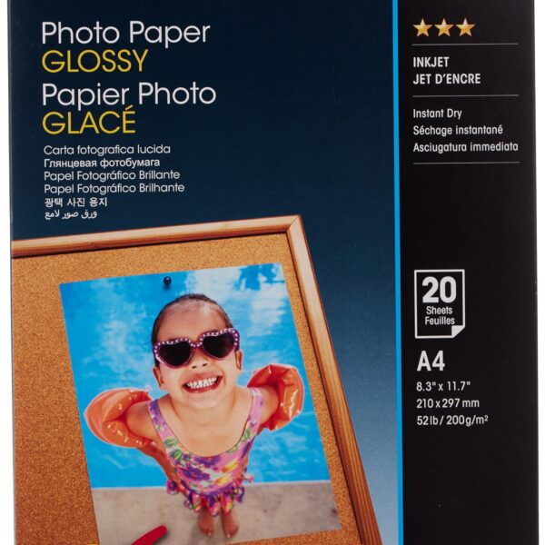 Epson – papier photo – brillant – 20 feuille(s) – A4 – 200 g/m²