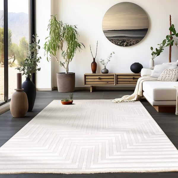 Tapis naturel bord blanc 120x170cm