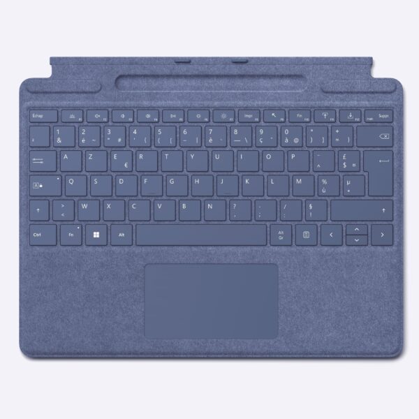 Microsoft Clavier Signature pour Surface Pro – clavier – avec pavé tactile, accéléromètre, plateau de rangement et de chargement du Surface Slim Pen 2 – AZERTY – Français – platine Périphérique d’entrée