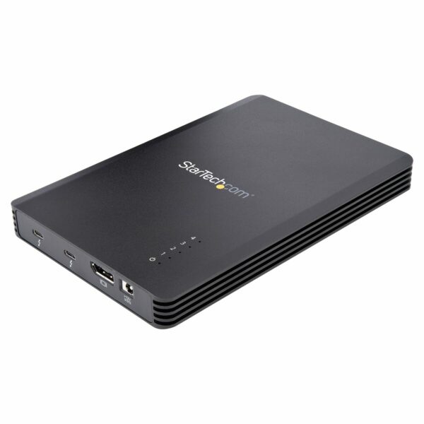 StarTech.com 4 Bay Thunderbolt 3 NVMe Enclosure, For M.2 NVMe Solid State Drives, 1x DisplayPort Video & 2x TB3 Downstream Ports, Up to 40Gbps, 72W Power Supply – 4 Bay M.2 SSD External Hard Drive Enclosure (M2E4BTB3) – boitier externe – M.2 NVMe Card / PCIe (NVMe) – Thunderbolt 3