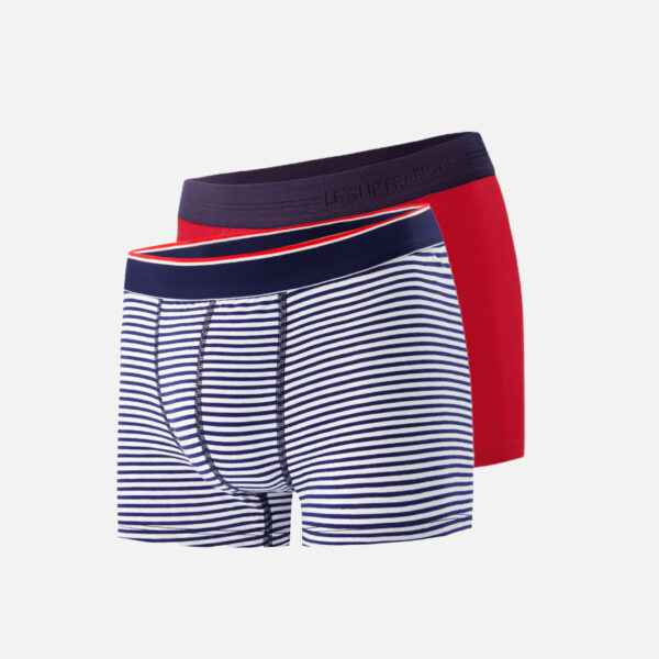 Pack Duo Boxer Marius Marine Marinière bleu