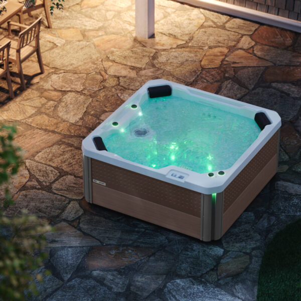 Acacia 5 or 7 Person 40-Jet 230V Acrylic Hot Tub (Optional Lounge Seat)