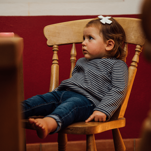 Sweat bébé JUDE – Coton épais rayures marine