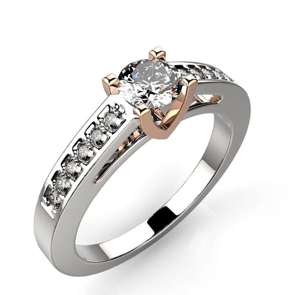 Bague Solitaire Diamant bicolore dès 0.20 ct