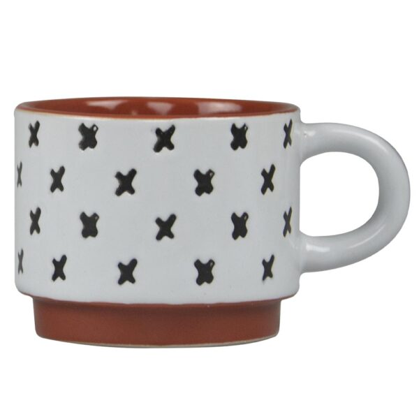 Mug arty original terracotta en grès
