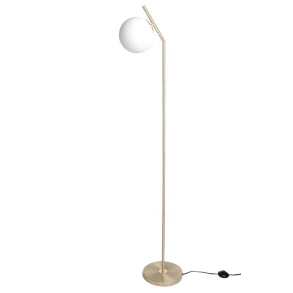 Lampadaire en métal doré boule H166