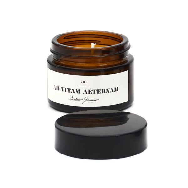 Bougie en verre ambré parfumée H6 AD VITAM