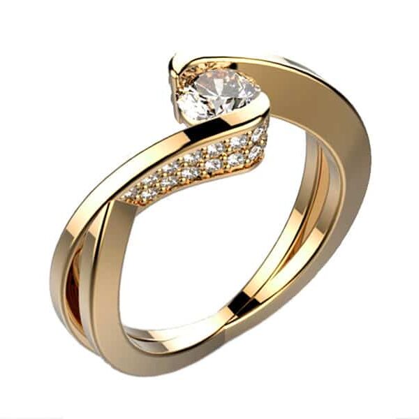 Solitaire Diamant pavé